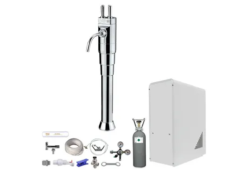 BieTal Wassersprudler Tafelwassergerät BieTal® BT-10U Sprudelwasser Zapfstelle Komplett Set, (Set, 6kg CO2 Flasche-tlg., Classic mit 3 Hebel 3-leitig), Sprudelwasseranlage Trinkwasser Wasserspender