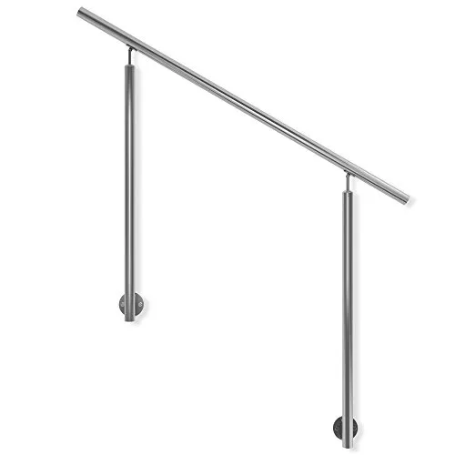 DOLLE Edelstahl Geländer für Hauseingang – 150 cm, seitliche Montage