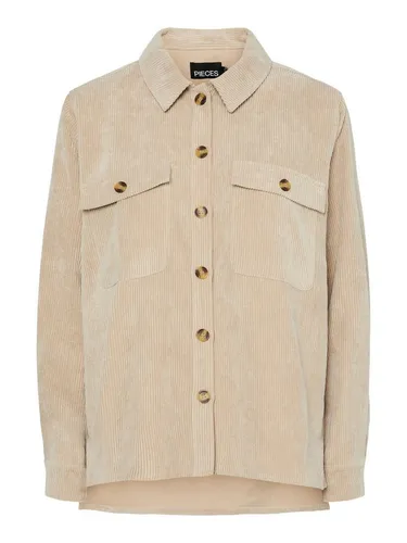 pieces Langarmbluse PCEFFI LS CORDUROY SHIRT WVN NOOS