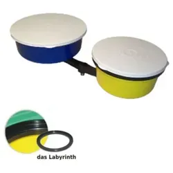 Anplast Angelkoffer Doppel Köderbehälter 2x118mm KÖDERBOX Futterbox KÖDERSTÄNDER (Spar-Set, 2 St), 1 Satz Köderbehälter aus 7-teilen