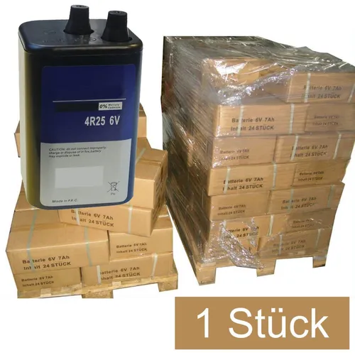 STK Blockbatterie 4R25 6V/7Ah Baustellenbatterie Batterie R25 Baustellenlampe 1