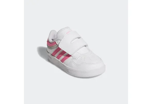 adidas Sportswear HOOPS 4.0 KIDS Klettschuh für Kinder - Sportlicher Sneaker in Weiß - Sneaker für Kinder mit sportlichem Design, ideal für Laufen und Freizeit. Fällt klein aus, bitte eine Größe größer bestellen. Hochwertiges Synthetik-Obermaterial und Gummisohle für besten Halt.