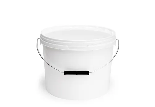 Garronda Putzeimer Eimer mit Deckel 13 L für Lebensmittel und Chemikalien GD-0119, (5-tlg., Set), Weiß