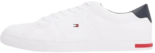 Tommy Hilfiger Herren Vulcanized Sneaker Essential Leather Detail - Herren-Sneaker aus 100% Leder mit vulkanisierter Sohle für optimalen Tragekomfort und stilvolles Design, ideal für jeden Freizeitlook.