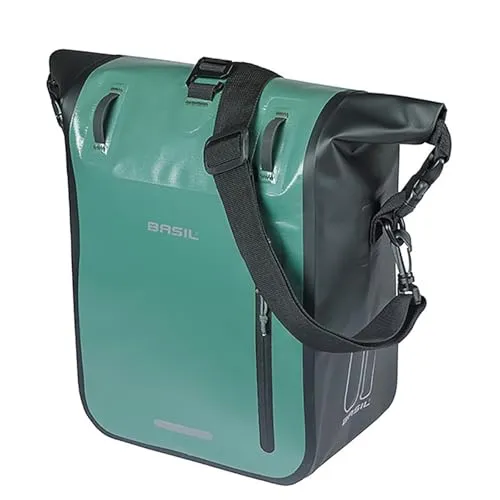 Basil Rivo M Einzeltasche 12-15L silbergrün-schwarz