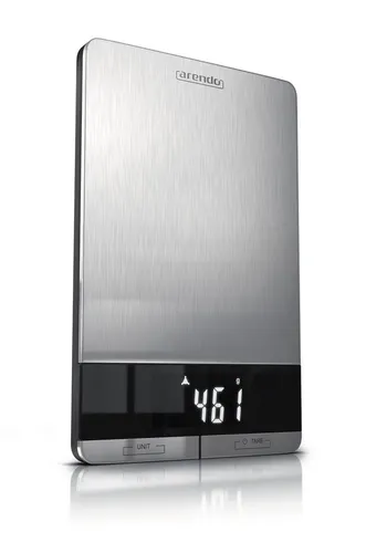Arendo Küchenwaage Digital, Edelstahl, bis 5000 g, Digitalwaage, Touch, Tara, Hold, (1-tlg), Überlastanzeige, automatische Abschaltung, Antirutschfüße, GS, präzise
