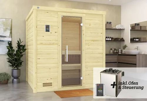 Weka Premium Massivholzsauna Bergen 7,5 kW OS GT Gr.1.8