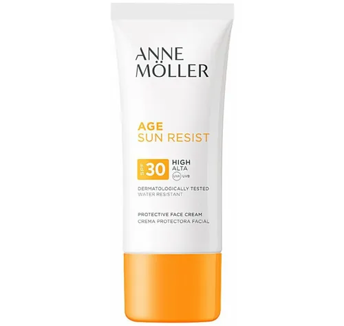 Anne Möller Sonnenschutzcreme Age Sun Resist SPF 30, 50ml - Sonnenschutzmittel mit LSF 30, schützt vor Sonnenbrand und Hautalterung, wasserfest und ideal für alle Hauttypen, zieht schnell ein und spendet Feuchtigkeit.