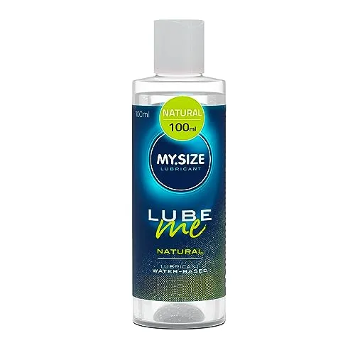 MY.SIZE Lube Me Premium Gleitgel Natural 100 ml I Gleitmittel natürlich & geruchsneutral I Wasserbasierte Gleitgele I Lubricant Gel für Toys & Latexkondome geeignet I water based lubrication