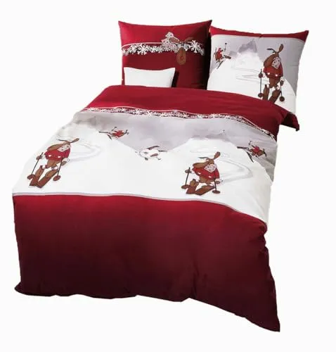 JACK by Kaeppel Fein Biber Bettwäsche 2 TLG. 135x200cm in rot von JACK