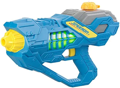 Speeron Wasserpistole elektrisch: Batteriebetriebene Wasser-Spritzpistole mit LED-Lichteffekt, 450 ml (Wasserspritzpistole elektrisch, Wasserpistole mit Licht, Elektrischer Pumpe)
