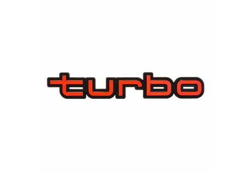 HR Autocomfort Typenschild Auto 3D Relief turbo Emblem rot Signet 18 cm Schild