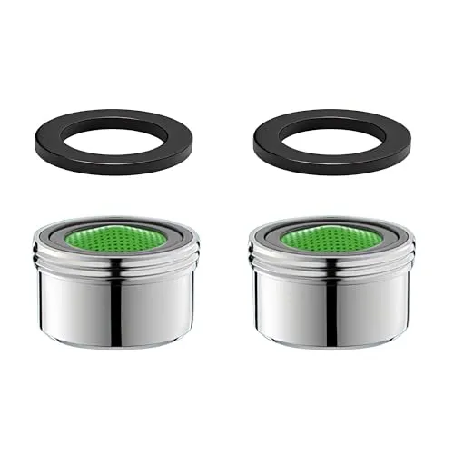 Stück Wasserhahn-Filter-Luftsprudler Ersatzeinsatz 24 mm Messing Außengewinde mit Dichtung 2