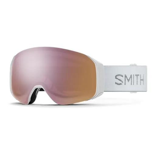 Smith 4D MAG S Skibrille - Weiß mit ChromaPop Gläsern - Herren & Unisex Skibrillen mit innovativer 4D MAG Technologie für ein weites Sichtfeld und schnellem Linsenwechsel. Ideal für jede Wetterlage und optimaler Tragekomfort dank individueller Anpassung.