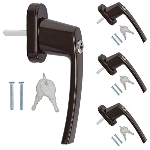 kwmobile abschließbarer Fenstergriff aus Aluminium 4x von kwmobile