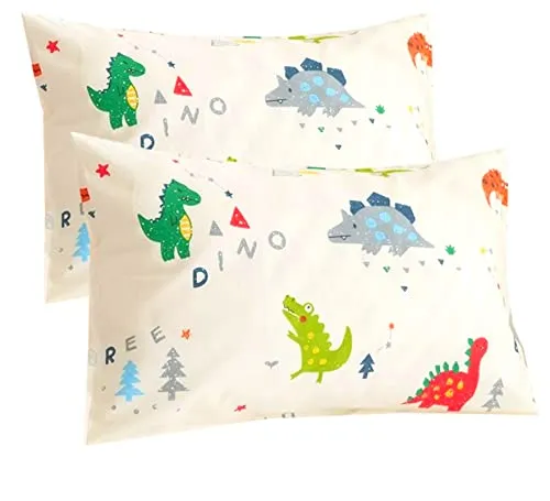 Kinder Kissenbezug 40x60 cm - 2er-Pack 100% Baumwolle Kopfkissenbezug mit Umschlagverschluss - Baby Kleinkind Kissen Kissenbezüge für Kinderwagen, für Kinderbettwäsche