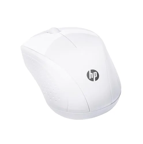 HP Wireless Mouse 220 Snow White - Ergonomische kabellose Maus mit 12 Monaten Batterielaufzeit und präziser Steuerung für komfortables Arbeiten