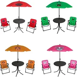 Mojawo Essgruppe 4tlg Kinder Campingmöbel Set in rot von Mojawo