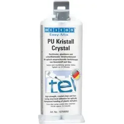 Easy-Mix PU Kristall | Glasklarer Polyurethan-Klebstoff 50 ml - Klebeprodukte: Hochfester, schnellhärtender Klebstoff für Kunststoffe, Glas und mehr. Ideal für unsichtbare Verbindungen und beständig gegen Witterung und Chemikalien.