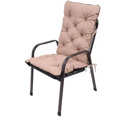 TexDeko Sitzauflage Ecolen Hochlehner 50 x 70 x 50cm - Bequeme Gartenstuhl-Auflage, UV-beständig und wasserabweisend - Hochwertige Sitzauflage für Gartenmöbel mit rutschfester Unterseite. Ideal für Gastronomie und Events, gefertigt aus strapazierfähigem, pflegeleichtem Material.