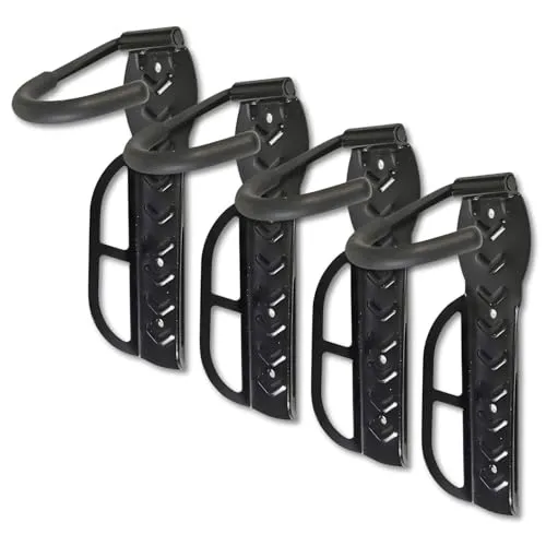 Red Loon 4X Wand Fahrradhalter - Fahrrad Wandhalterung - Fahrradständer - Fahrradhaken Fahrradhalterung - für Garage Indoor-Fahrradaufbewahrung - Tragkraft bis 25kg pro Wandhaken