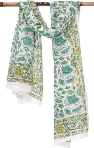 Guru-Shop Sarong Leichter Pareo Schal, Sarong, handbedrucktes..