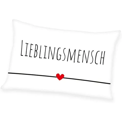 Herding Lieblingsmensch Soft Velboa Kissen 30x50 cm Wendemotiv Dekokissen