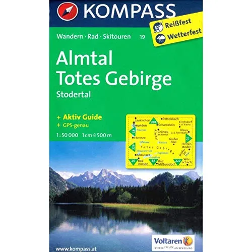 Almtal, Steyrtal, Totes Gebirge: Wander-, Bike- und Skitourenkarte. GPS-genau. 1:50.000