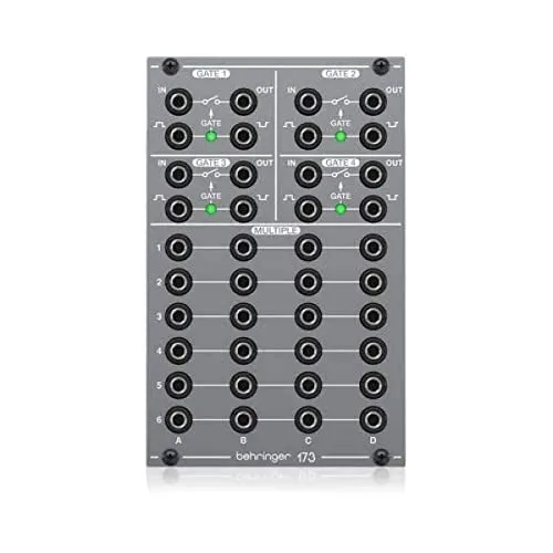 Behringer 173 QUAD GATE MULTIPLES - Legendäres analoges Quad Gate und Multiples Modul für Eurorack, authentische Reproduktion der originalen Schaltung mit optimaler Signalintegrität