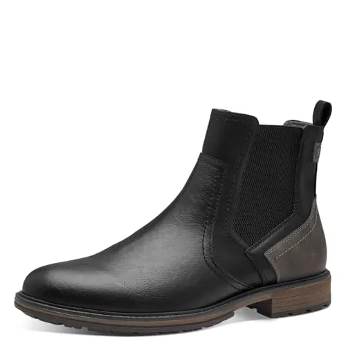 s.Oliver Herren Chelsea Boots aus Kunstleder - Eleganter Komfort in Schwarz, 41 EU - Herren-Stiefel mit SOFT FOAM Sohle für maximalen Komfort und optimale Passform. Ideal für stilvolle Auftritte und vielseitige Anlässe.