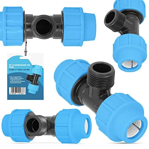 PE-Rohr T-Stück PN16 (25 mm x 1