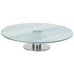 Mojawo Drehbare Kuchenplatte Tortenständer Servierplatte Ø30xH7cm Glas