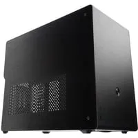 OPHION M EVO ALS Tower-Gehäuse - Elegantes schwarzes PC-Gehäuse mit Aluminium-Seitenteil, ideal für µATX- und ATX-Systeme, bietet Platz für bis zu 5 SSDs und 3 HDDs.