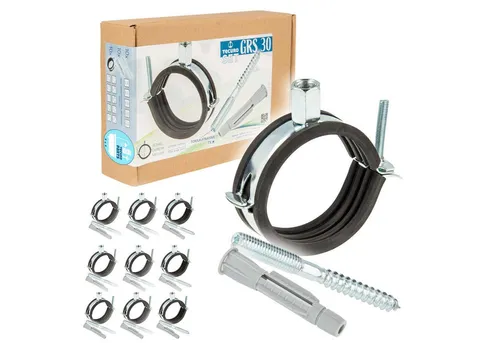 Tecuro 10er Kombi-Set Einhand Schraubrohrschelle 50-55 mm - Praktisches 10er Set mit Einhand Schraubrohrschellen für die einfache Montage von Rohrleitungen. Ideal für den Einsatz in Industrie und Sanitär. Mit Schallschutzeinlage für optimale Geräuschdämmung.