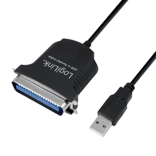 LogiLink USB zu Parralel Adapter Kabel schwarz, 1,5 m