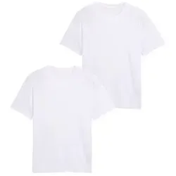 TOM TAILOR T-Shirt (Packung, 2-tlg) mit Logo Print weiß S (44/46)