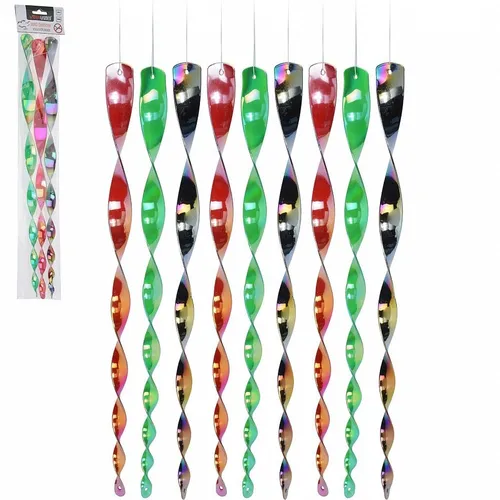 Windspiel Windspirale Vogelschreck Spirale 9 Stk 48cm Bunt Kunststoff Garten