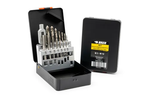 Gewindebohrer Set BAER M3 - M12 HSSG Gewindeschneider Satz Bohrer Windeisen