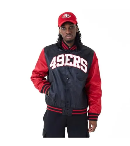 New Era Collegejacke NFL San Francisco 49ers Satin Bomber - Funktionsjacke mit exklusivem NFL Design, ideal für Fans des San Francisco 49ers und perfekt für sportliche Anlässe oder Freizeit.