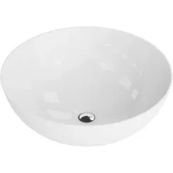 Lavita - Aufsatzwaschtisch Round Aufsatzwaschbecken Rund Waschbecken Ohne Überlauf Und Hahnloch Aus Hochwertigem Porzellan Waschtisch 41,5x41x14 Cm Weiß Glanz