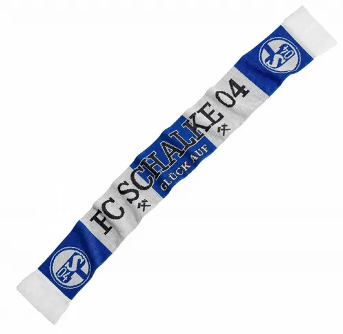 FC Schalke 04 Schal - Glück Auf - blau/weiß Fanschal Strickschal S04