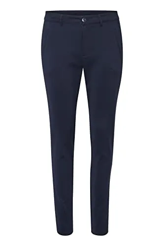 KAFFE 7/8-Hose Vera - Bequeme Casual-Hose in Blau - Stoffhosen mit Mid Waist Schnitt, aus 61% Baumwolle für hohen Tragekomfort und ideal für lässige Freizeitlooks.