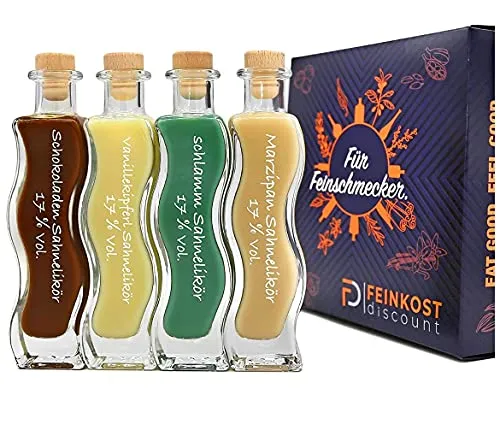 Geschenkset BOX | 4 x 100ml | Schokoladensahnelikör 17% vol.