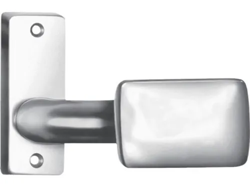 Türknopf 485 Leichtmetall F1 - Türsicherungen mit kantiger Form, aus silberfarbigem Leichtmetall, geeignet für alle Schlosskästen mit 8 mm Nuss und inklusive rostfreier Schrauben.