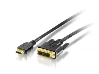 HDMI-Kabel Equip HDMI Typ A -> DVI(18+1) St/St 2,00m schw