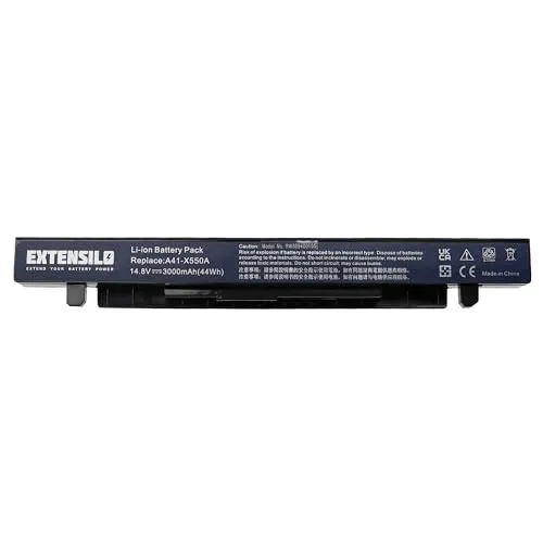 EXTENSILO Akku kompatibel mit Asus R510VB, R510VC, R512CA, R513C, R513CL, R513EP, R512C, R513E Notebook (3000mAh, 14,8V, Li-Ion)