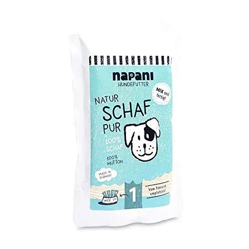 napani - Premium Hundefutter nass,100% Schaf, glutenfreies, getreidefreies Nassfutter aus der Dose, allergiefreundlich & wohl bekömmlich, 1 x150g