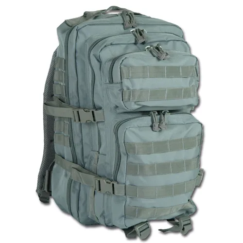 Mil-Tec US Assault Pack lg foliage - Robuster Rucksack mit 2 geräumigen Hauptfächern und Fronttasche, ideal für Outdoor-Aktivitäten; ergonomische, gepolsterte Schultergurte sorgen für hohen Tragekomfort.