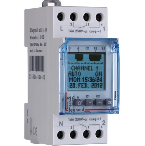 Legrand AlphaRex3 D22 astro 230V AC - Digitale Astrozeitschaltuhr mit 56 Programmen, für präzise Steuerung von Leuchten und Verbrauchern