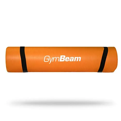 GymBeam Fitnessmatte und Yogamatte - universelle Übungsunterlage, perfektes Zubehör für Fitness, Yoga oder Aerobic, rutschfeste und hochwertige Gymnastikmatte, aus feinem PVC, 180x61x1 cm (Orange)